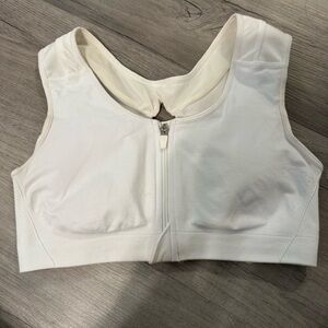 ❤️ Alignmed White Zip-Front Posture Correcting Sports Bra